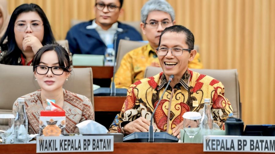 Kepala BP Batam Amsakar Achmad memaparkan kinerja investasi dan laporan keuangan BP Batam di hadapan Komisi VI DPR RI.