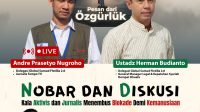 Poster kegiatan nobar dan diskusi Menembus Blokade Gaza yang digelar AJI Batam dan Dompet Dhuafa Kepri.