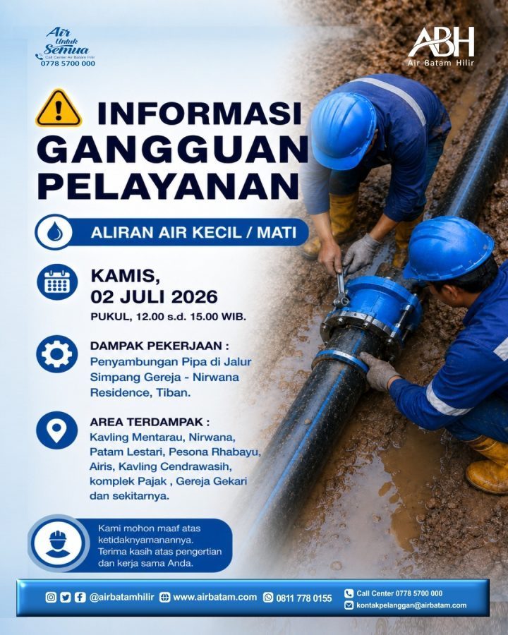 Air batam mati hari ini