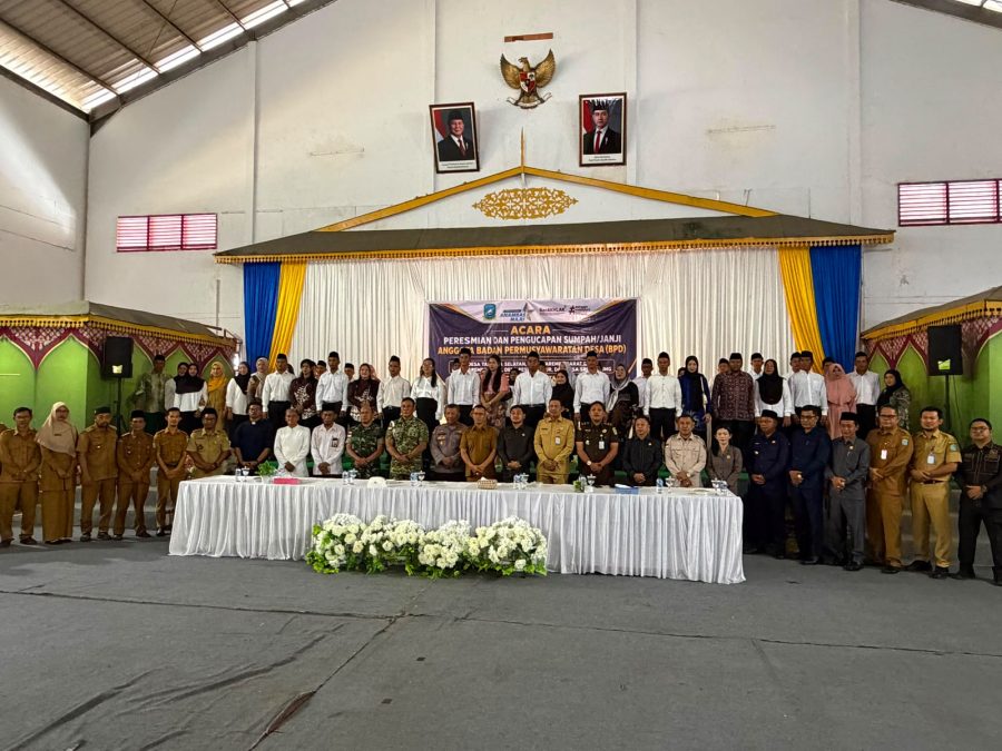 Ketua DPRD Kepulauan Anambas Rian Kurniawan menghadiri pelantikan BPD se-Kecamatan Siantan.