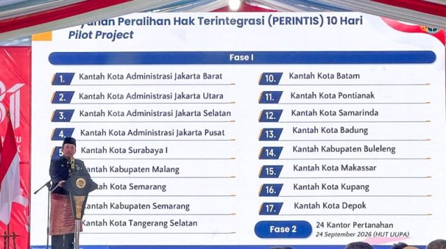 Menteri ATR/Kepala BPN Nusron Wahid menjelaskan perluasan layanan balik nama sertifikat tanah dan Pengukuran Terjadwal. Menteri ATR/Kepala BPN Nusron Wahid menjelaskan perluasan layanan balik nama sertifikat tanah dan Pengukuran Terjadwal.