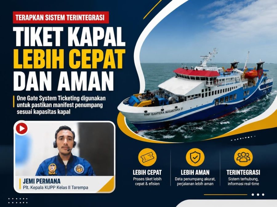 KUPP Kelas II Tarempa membahas penerapan sistem tiket terintegrasi untuk KMP Bahtera Nusantara guna menertibkan manifest penumpang.