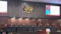 Gedung Mahkamah Konstitusi di Jakarta, tempat hakim membacakan putusan tentang kewenangan Badan Keamanan Laut.