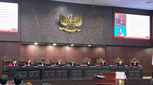 Gedung Mahkamah Konstitusi di Jakarta, tempat hakim membacakan putusan tentang kewenangan Badan Keamanan Laut.