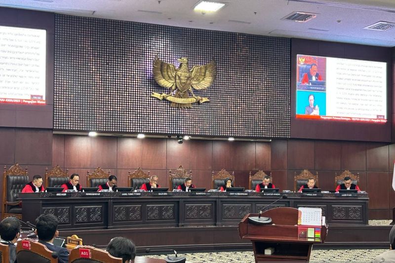 Gedung Mahkamah Konstitusi di Jakarta, tempat hakim membacakan putusan tentang kewenangan Badan Keamanan Laut.