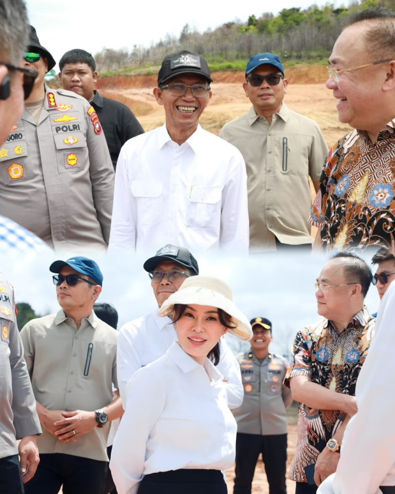 Pimpinan BP Batam meresmikan pemancangan tiang perdana Sekolah Terintegrasi Merah Putih di kawasan Rempang.