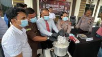 polres bintan musnahkan sabu