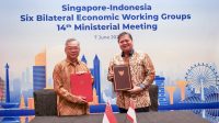 Airlangga Hartarto dan Gan Kim Yong membahas penguatan kerja sama ekonomi Indonesia-Singapura yang berfokus pada kawasan Batam, Bintan, dan Karimun.