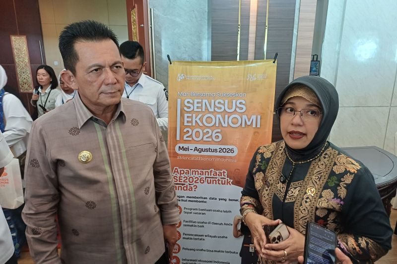 Kepala BPS RI Amalia Adininggar Widyasanti menghadiri Pencanangan Sensus Ekonomi 2026 di Tanjungpinang.