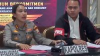 Kapolres Karimun AKBP Yunita Stevani bersama Kasat Reskrim