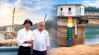 Kepala BP Batam Amsakar Achmad meninjau kondisi Waduk Nongsa yang menyusut drastis akibat kemarau. Kepala BP Batam Amsakar Achmad meninjau kondisi Waduk Nongsa yang menyusut drastis akibat kemarau.