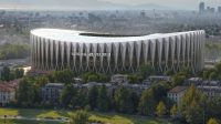 Desain arsitektur Generali Stadium, calon markas baru Inter Milan dan AC Milan berkapasitas 71.500 penonton di kawasan San Siro, Milan.
