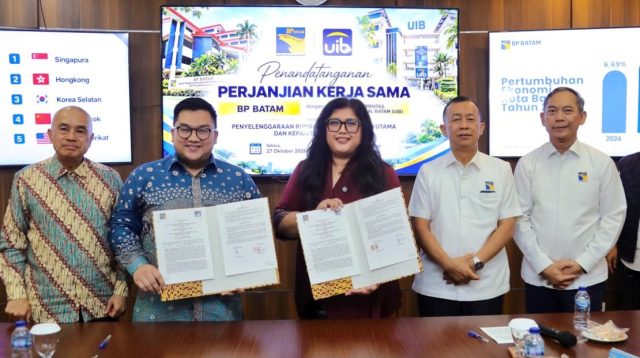 Penandatanganan kerja sama BP Batam dan UIB untuk penyelenggaraan RSBP Batam sebagai rumah sakit pendidikan utama.