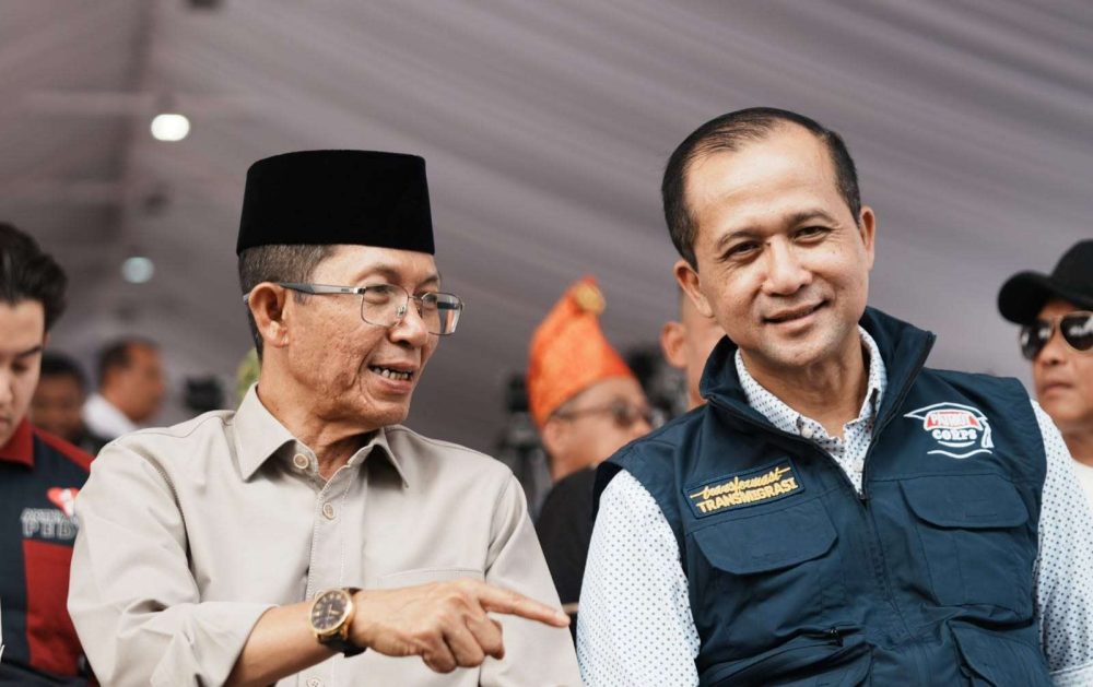Festival Transmigrasi 2026 di kawasan Rempang Eco City yang dihadiri Menteri Transmigrasi Muhammad Iftitah dan Kepala BP Batam Amsakar Achmad.